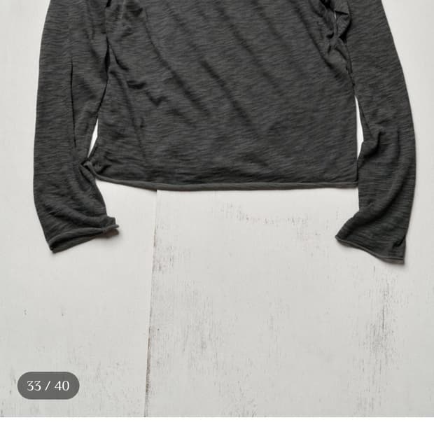 모노프리베 텍스쳐드 롤 롱슬리브 차콜