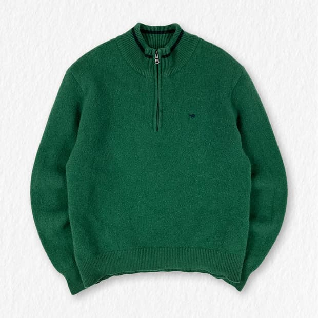 PAT 반집업 니트 스웨터