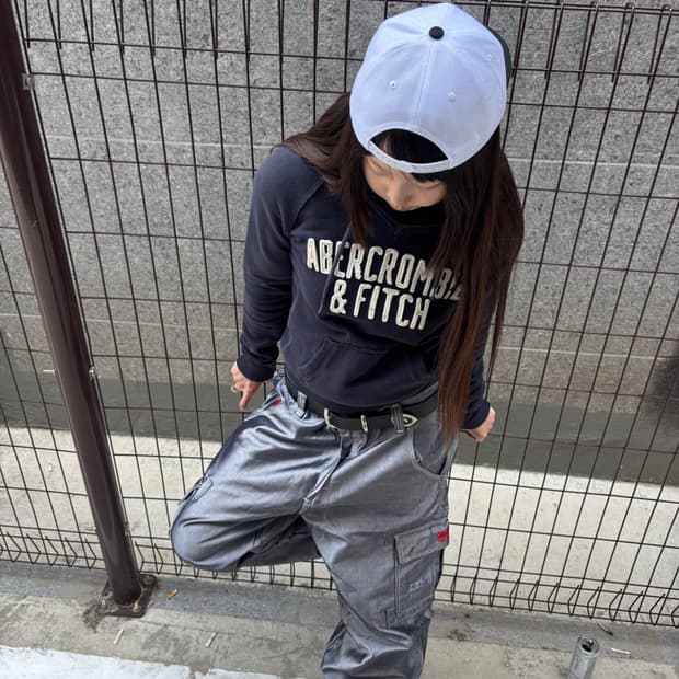 아베크롬비 빈티지 네이비 후드티