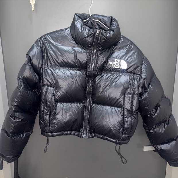 노스페이스 눕시 숏 자켓 블랙