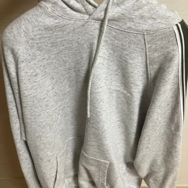 디스이즈네버댓 라이트 그레이 후드 후드티 L