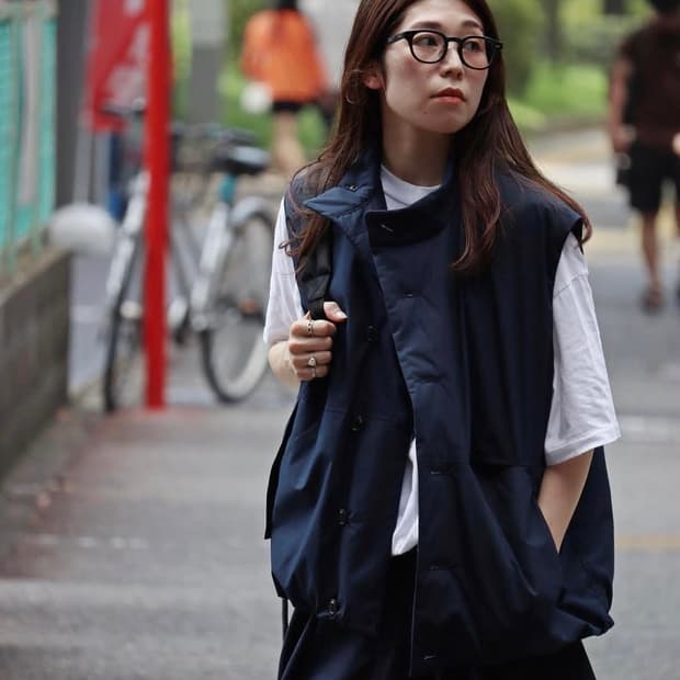 (M/105) 나나미카 인슐레이션 베스트 네이비