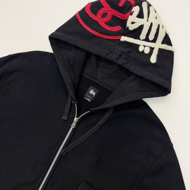 Stussy 스투시 블랙 후드집업