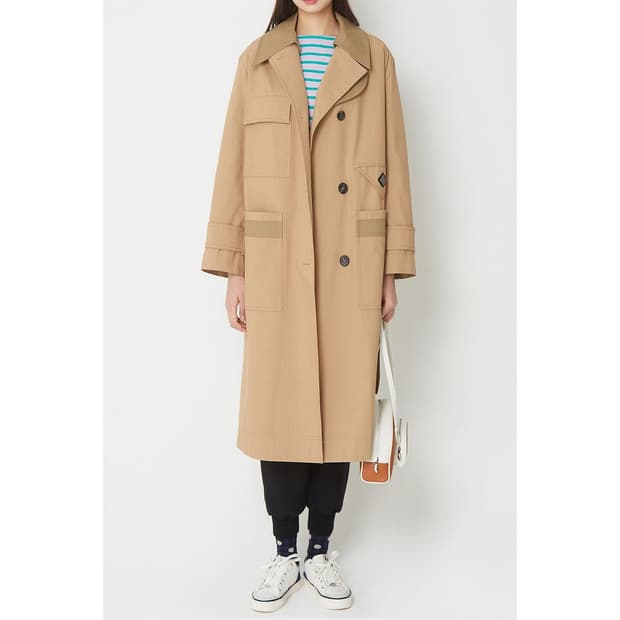 럭키슈에뜨 카라 디테처블 롱 트렌치코트