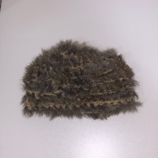 빈티지 퍼 털 비니 모자