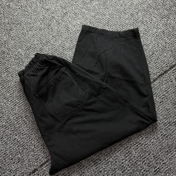 유니폼브릿지 아메카지 와이드 벌룬 퍼티그 팬츠 블랙 2262