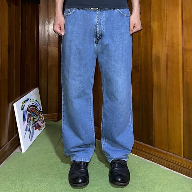 Edwin wide cotton denim pants
