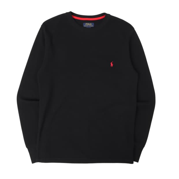 폴로 랄프로렌 블랙 와플 롱슬리브
