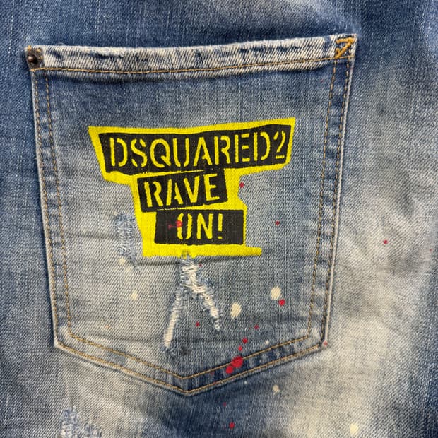 [정품 / 희귀] 디스퀘어드2 RAVE ON 데님 반바지