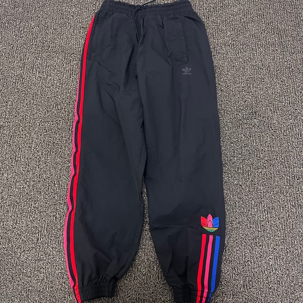 아디다스 나일론 우븐 바스락 운동복 트레이닝복 바지 블랙 S