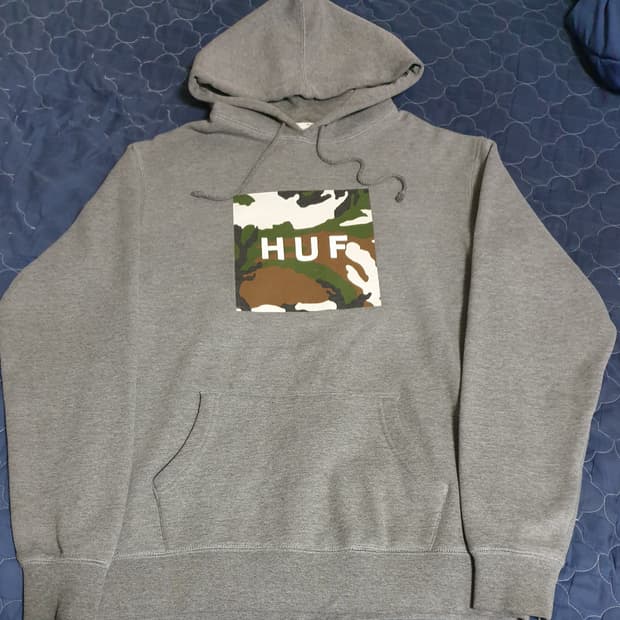 HUF 카모 포인트 후드티 그레이 (L)