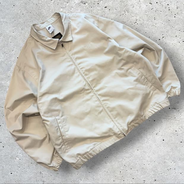 [2XL] 나이키 베이지 헤링턴 블루종 코튼 자켓 D610