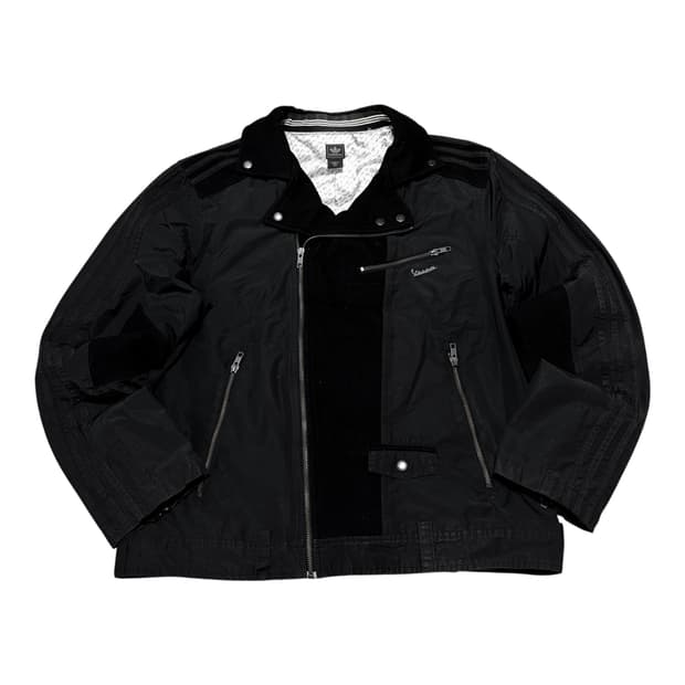 아디다스 X 베스파 00s 삼선 더블 울(양모) 라이더자켓