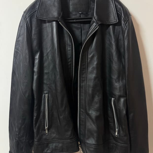 스페로네 lamb skin leather 램스킨 블랙 양가죽자켓 빈티지