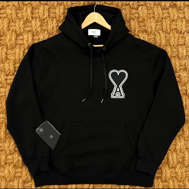 아미 블랙 후드 