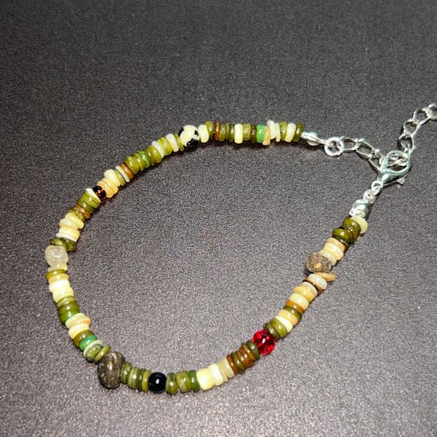 빈티지 비즈 우드 팔찌 / wood bracelet