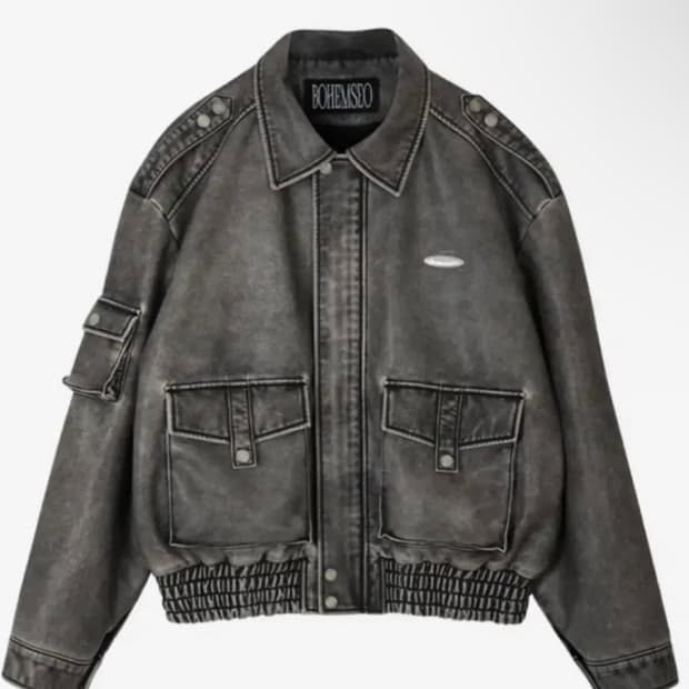 보헤미안서울 보헴서 레더 봄버 자켓