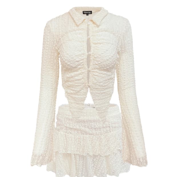 익스파이어드걸 클로이 레이스 투피스 블라우스 스커트