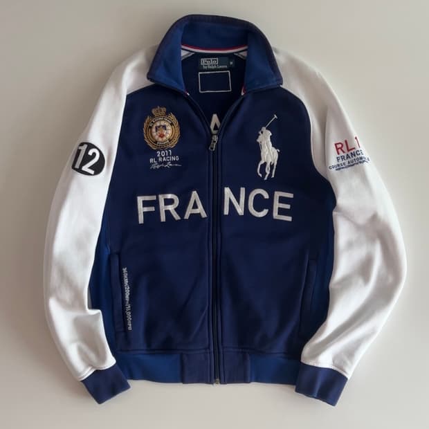 폴로 랄프로렌 프랑스 빅포니 레이싱 집업 M
