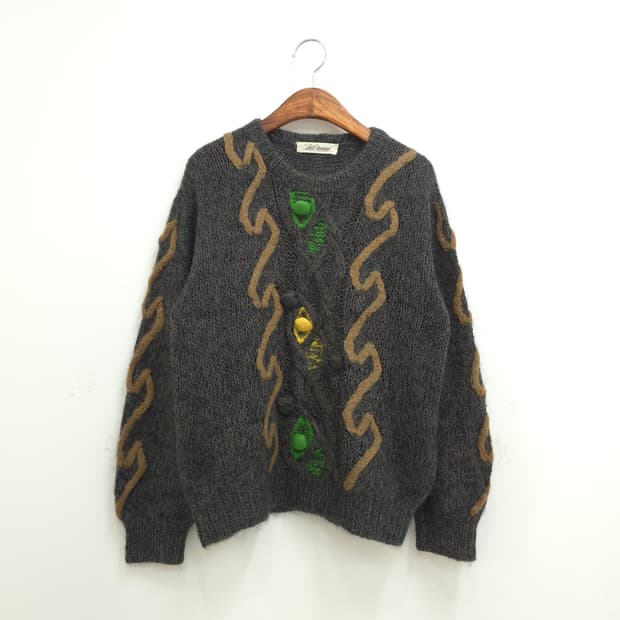 Lui Chantant 빈티지 컬러믹스 울 니트 