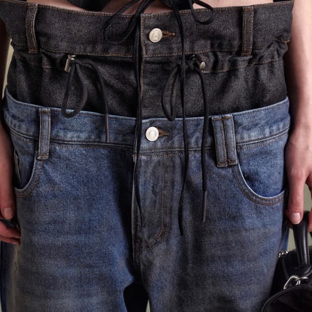 앤더슨벨 DUSTY SPRAY DOUBLE WAIST JEANS