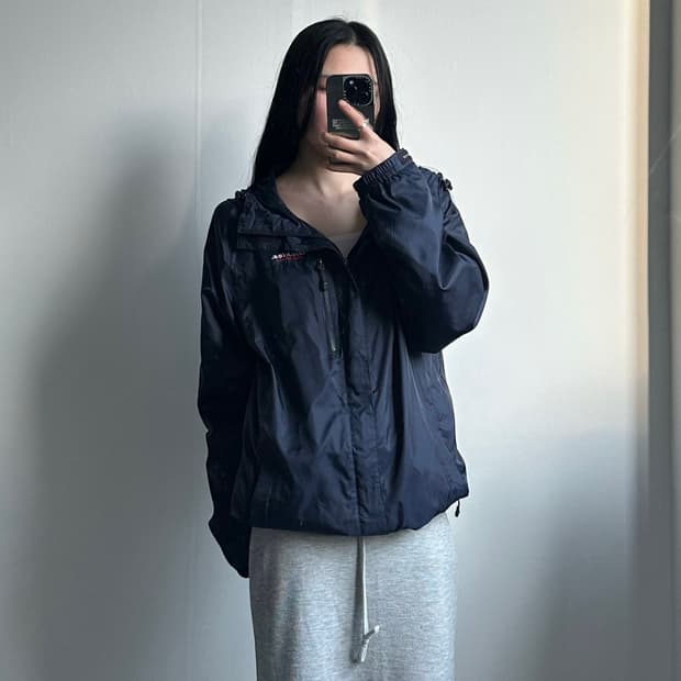 디키즈 자수로고 네이비 나일론 바람막이