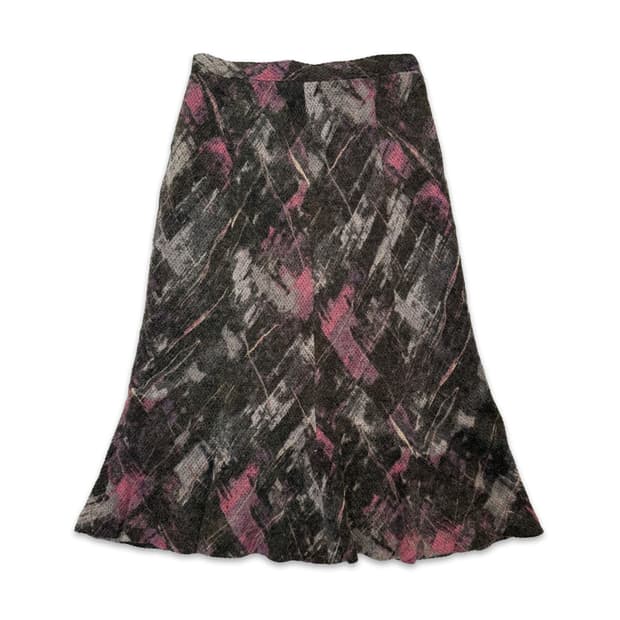 빈티지 프릴 미디 스커트