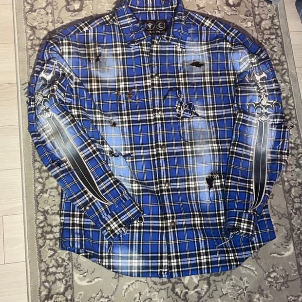 Thug Club Arab Sword Flannel Shirt 커스텀