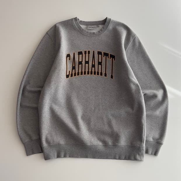 칼하트 그레이 로고 맨투맨 XL