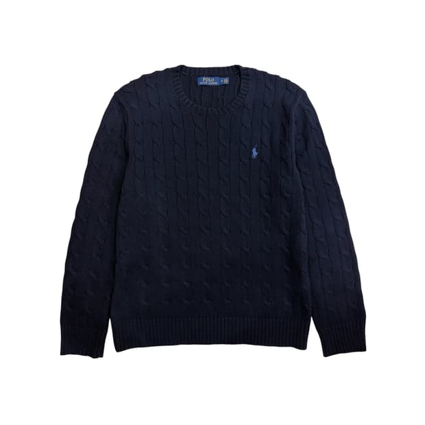 폴로 랄프로렌 네이비 케이블 꽈배기 니트 m 실측 100 L 정도