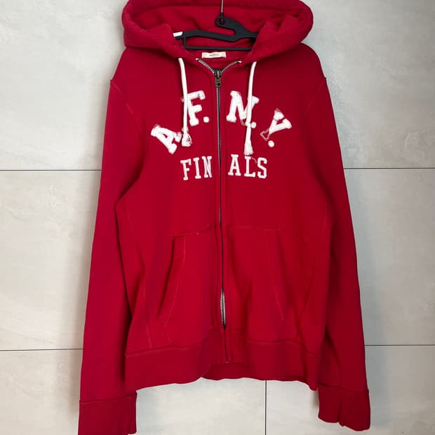 아베크롬비 스펠로고 후드집업 레드 [XL]