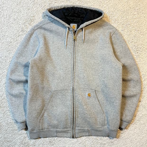칼하트 CARHARTT 레인디펜더 누빔 써멀 후드집업 그레이