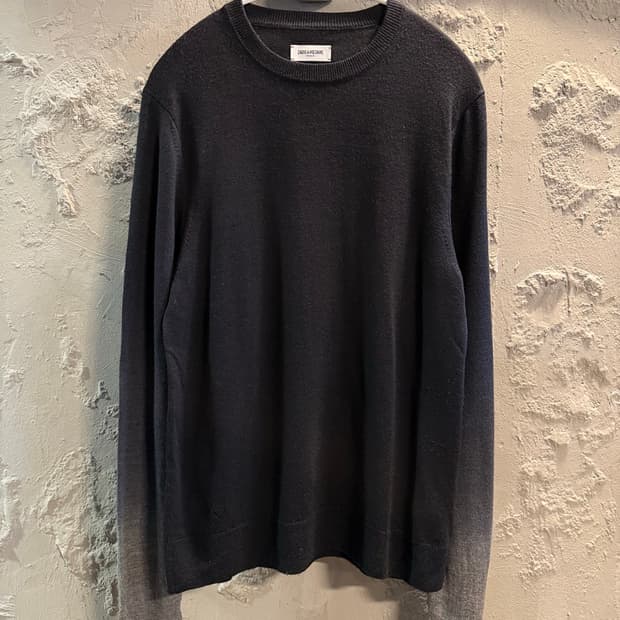 자딕앤볼테르 제레미 딥다이 메리노 울 니트 블랙 S