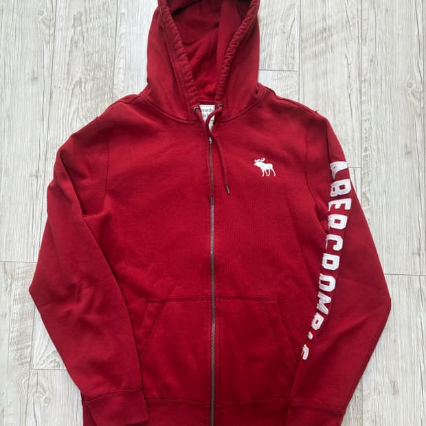 아베크롬비 후드집업 레드 m