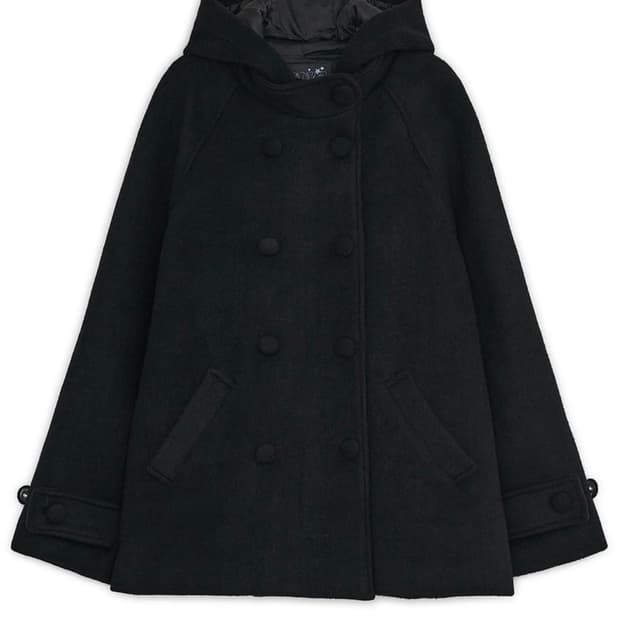 허그유어스킨 코트 블랙