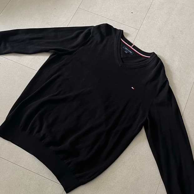 타미힐피거 니트 블랙 L