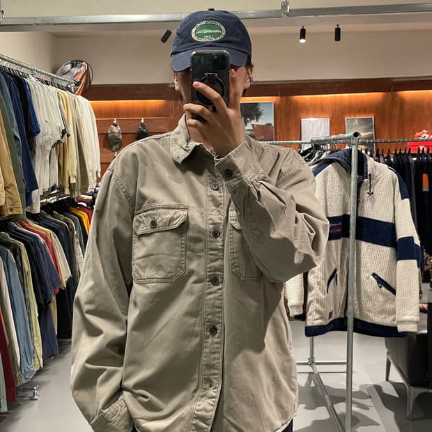 CHAPS 플리스 셔츠