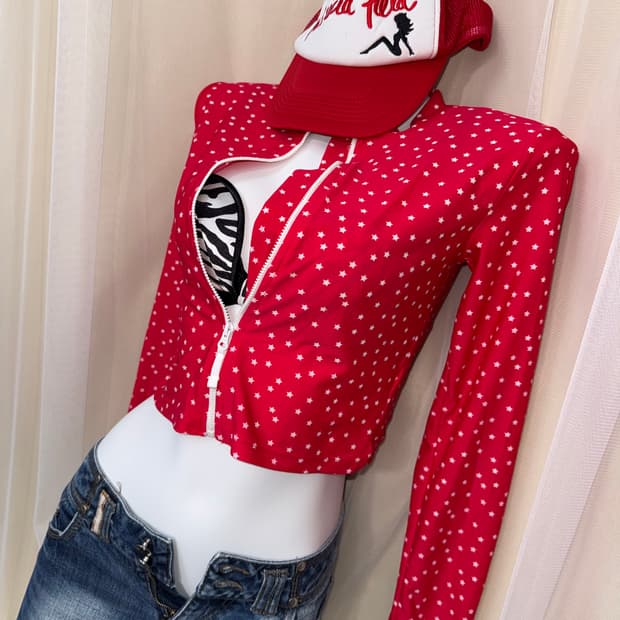 XS GAP 스타 도트 래쉬가드 집업