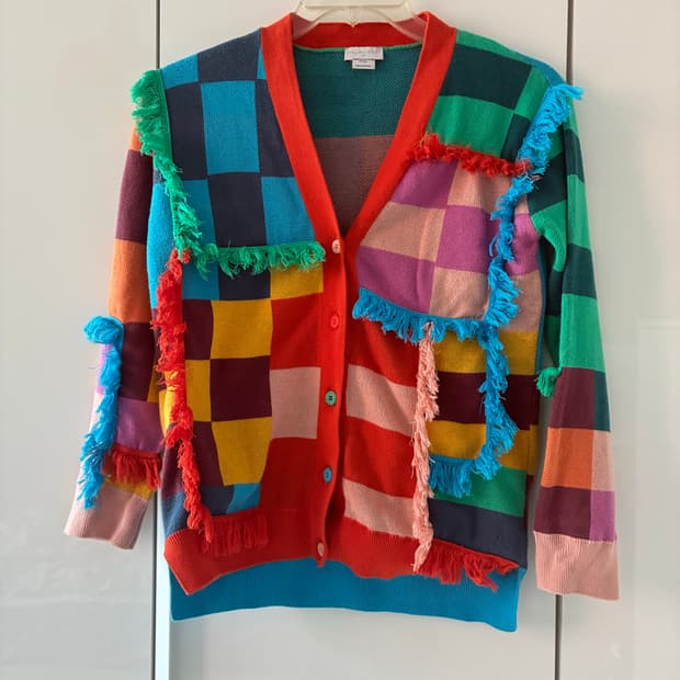 [Stella McCartney] 스텔라매카트니 컬러블록 프린지 니트 가