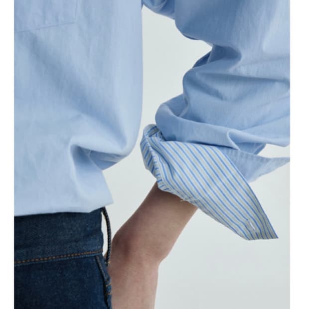 (새상품) 포터리 컴포트 셔츠 sax 0사이즈