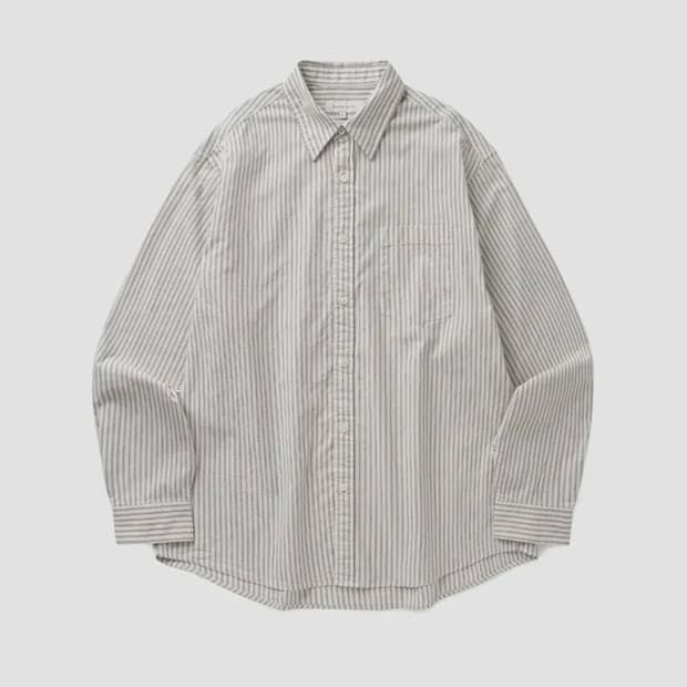 유니온블루 에디터 스트라이프 셔츠 L