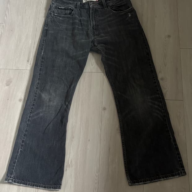 00s Levi’s 527 33/30 로우라이즈 부츠컷 흑청