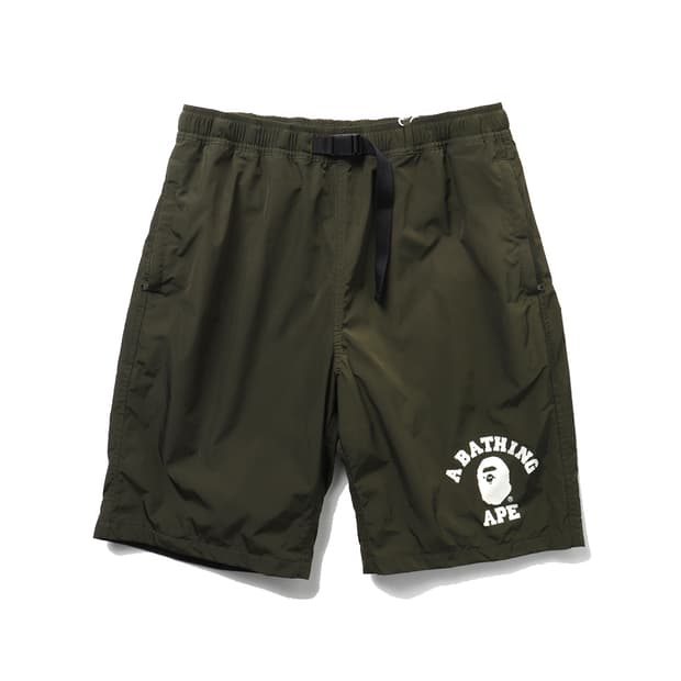 A BATHING APE College Beach Shorts
