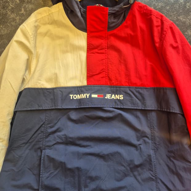 타미 진스(Tommy Jeans) 하프 지퍼 아노락-XXL