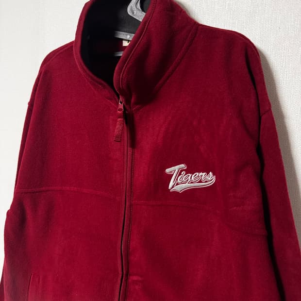 한신타이거즈 버건디 기모 후리스 자켓