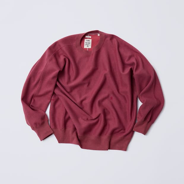 나나미카 크루넥 스웨트셔츠 헤더 레드