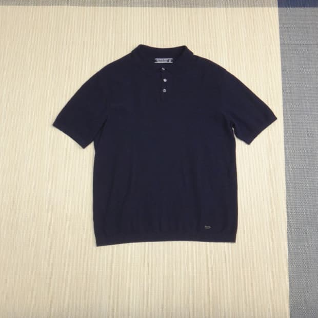 (105) 장 미셸 바스키아 남성용 카라 반팔 니트