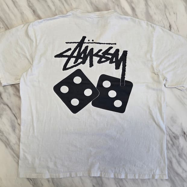 스투시 다이스 피그먼트 다이드 티셔츠