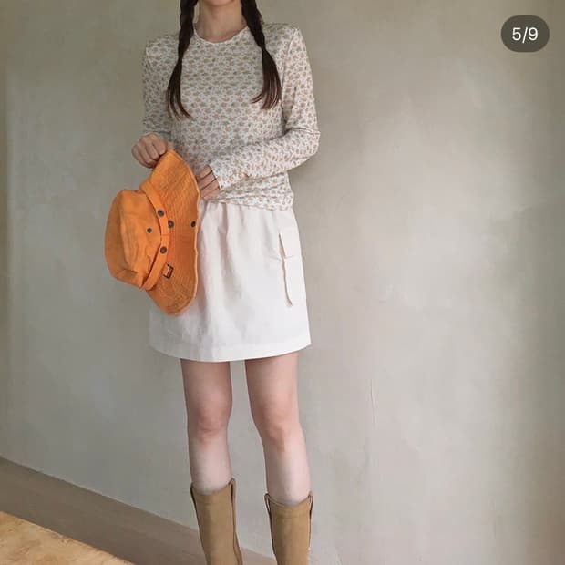 매니매니모드 bol 포켓스커트 아이보리