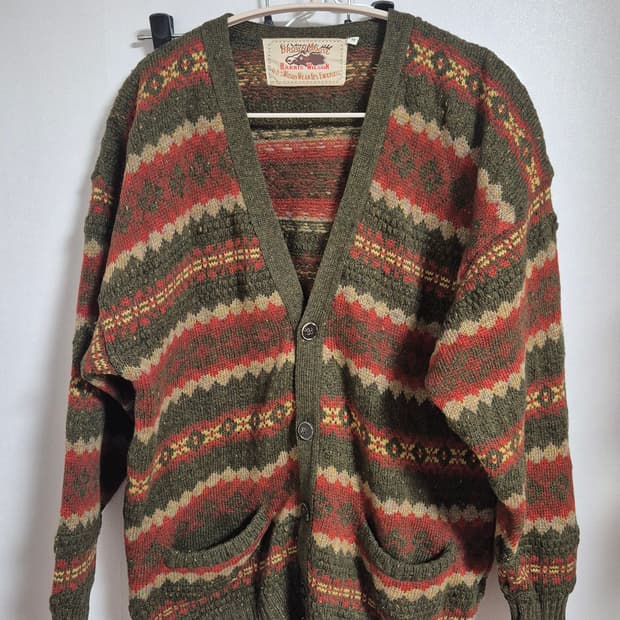 해리스 윌슨 70~80년대 페어아일 울 가디건